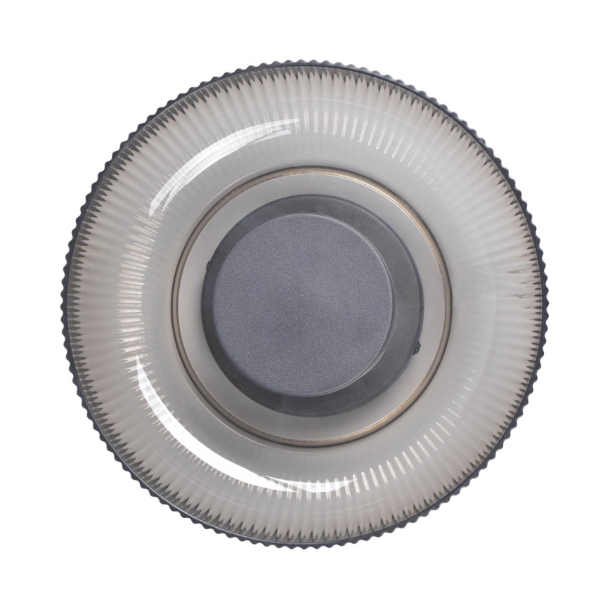 ITALUX - Plafonieră LED PASSO, 8W, 230V, 3000K, Ø 25 cm, negru fumuriu