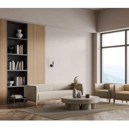 ITALUX - Aplică de perete SANTOS 1xG9/40W/230V neagră