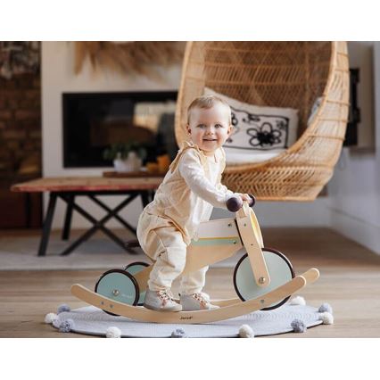 Janod - Bicicletă din lemn pentru copii 2 în 1