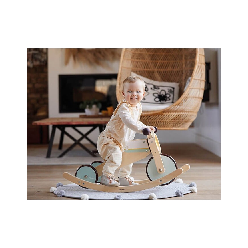 Janod - Bicicletă din lemn pentru copii 2 în 1