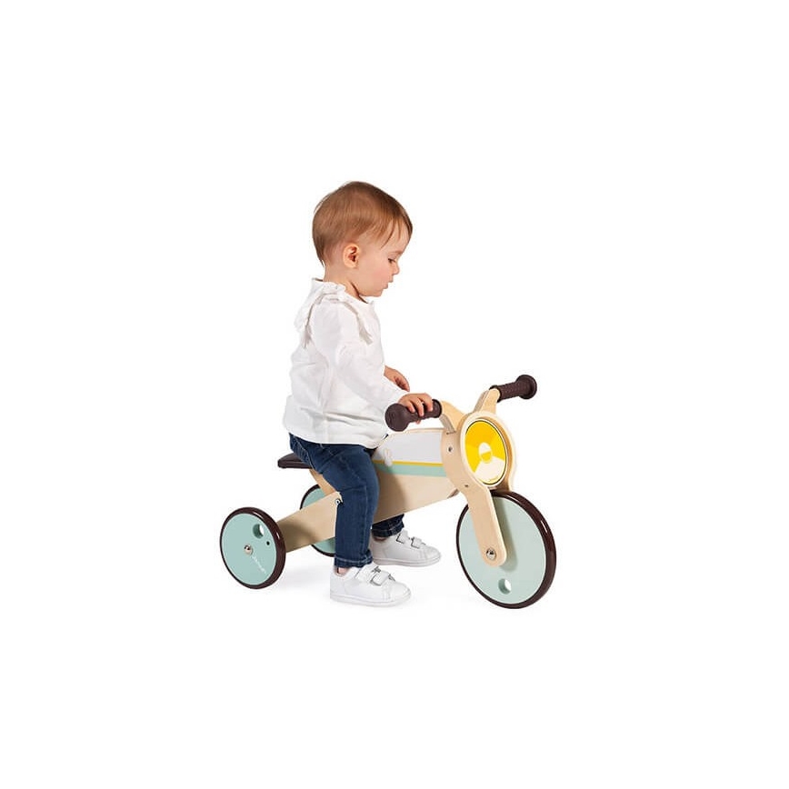 Janod - Bicicletă din lemn pentru copii 2 în 1