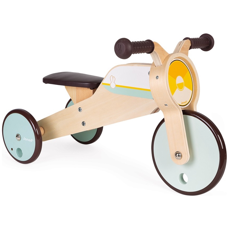 Janod - Bicicletă din lemn pentru copii 2 în 1