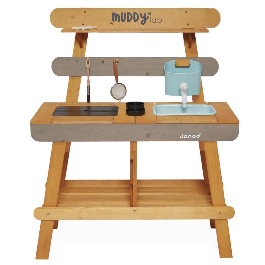 Janod - Bucătărie de exterior din lemn MUDDY LAB