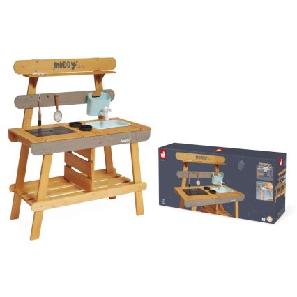 Janod - Bucătărie de exterior din lemn MUDDY LAB