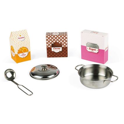 Janod - Bucătărie din lemn cu blat LED CANDY CHIC