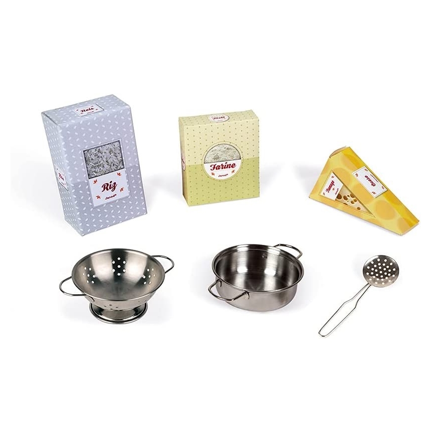 Janod - Bucătărie din lemn cu blat LED MOZAIC 2xLR6