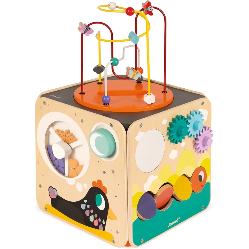 Janod - Cub interactiv cu labirint MULTI ACTIVITY