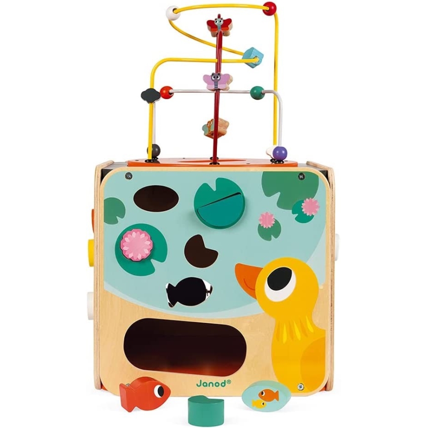 Janod - Cub interactiv cu labirint MULTI ACTIVITY