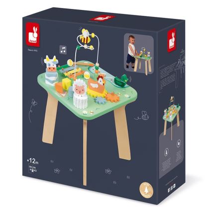 Janod - Masă interactivă pentru copii Câmp cu flori