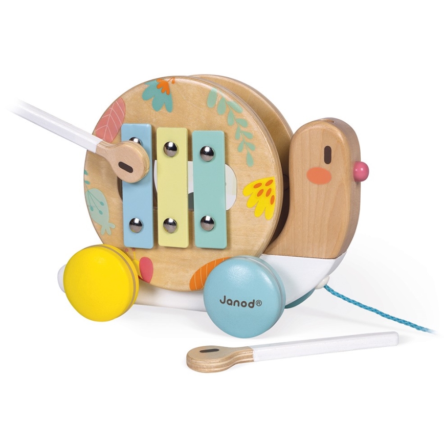 Janod - Melc din lemn cu xilofon PURE