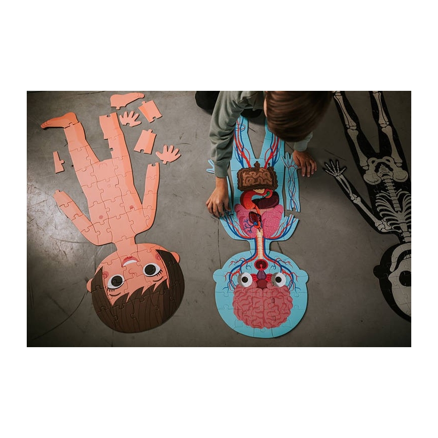 Janod - Puzzle educațional pentru copii 225 piese corpul uman