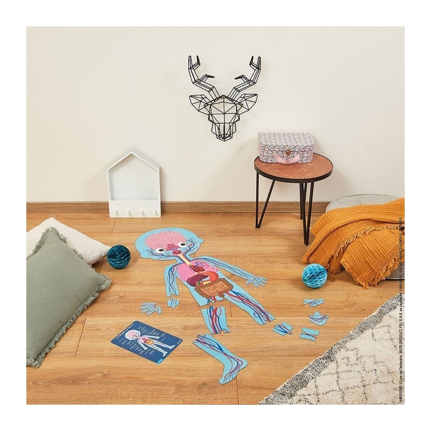 Janod - Puzzle educațional pentru copii 225 piese corpul uman
