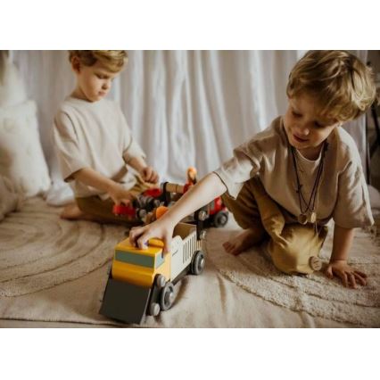 Janod - Set de construcție din lemn BRICOKIDS camion de marfă