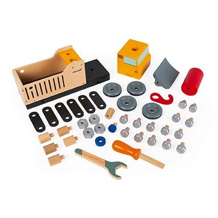 Janod - Set de construcție din lemn BRICOKIDS camion de marfă