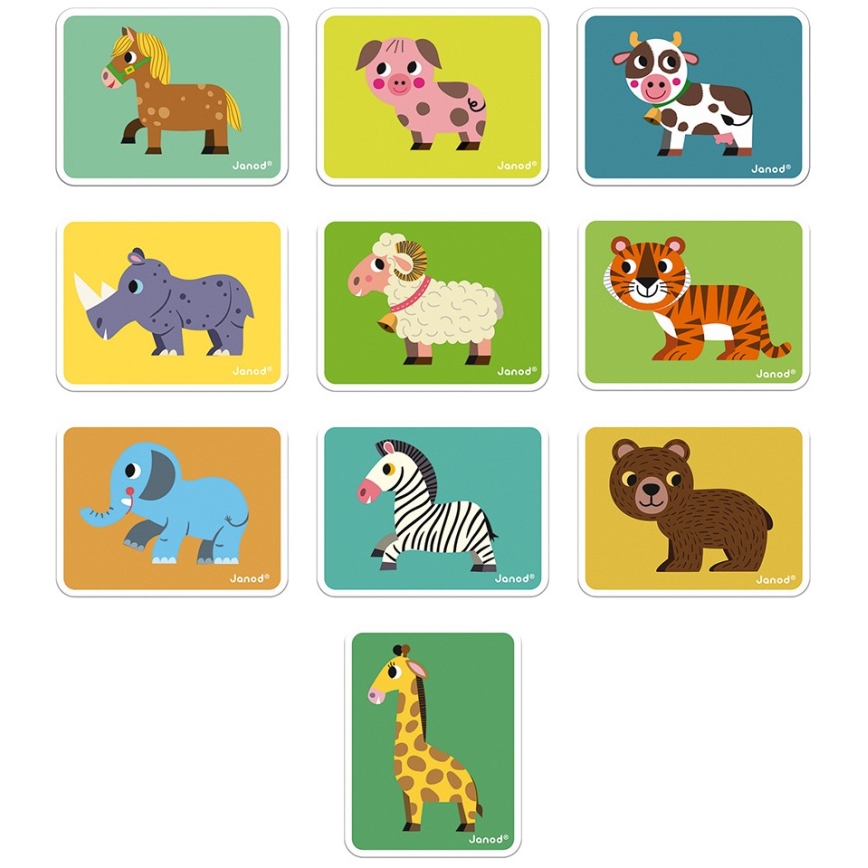 Janod - Set interactiv magnetic MAGNETIBOOK animale