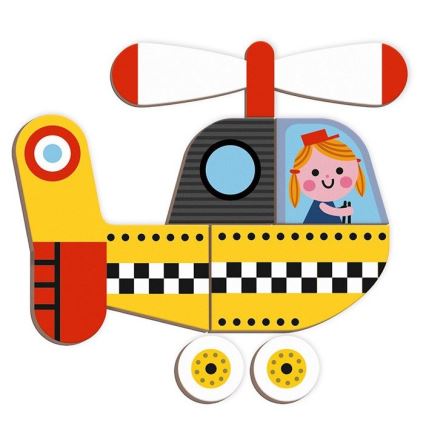 Janod - Set interactiv magnetic MAGNETIBOOK mijloace de transport