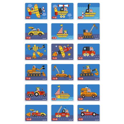 Janod - Set interactiv magnetic MAGNETIBOOK mijloace de transport