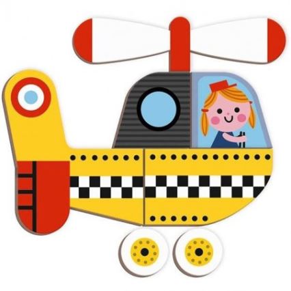 Janod - Set interactiv magnetic MAGNETIBOOK mijloace de transport