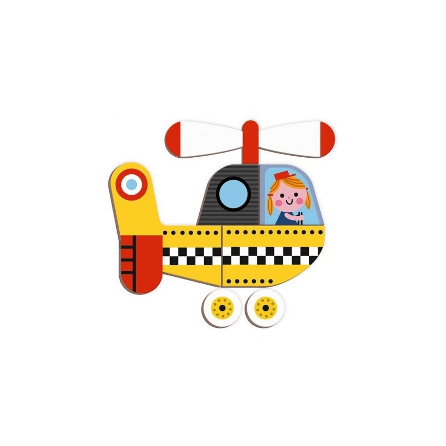 Janod - Set interactiv magnetic MAGNETIBOOK mijloace de transport