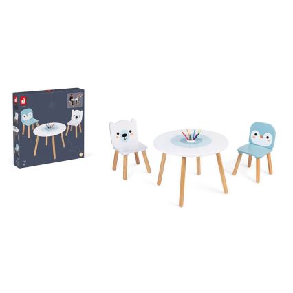 Janod - Set masă și scaune din lemn