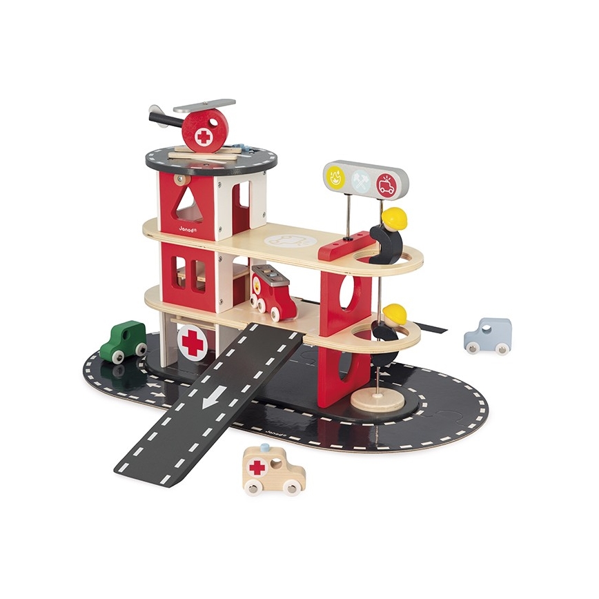 Janod - Stație de pompieri din lemn BOLID