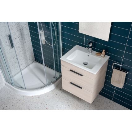 JIKA H4536021765141 - Corp de baie CUBE cu lavoar, 60,7 x 65 cm, frasin