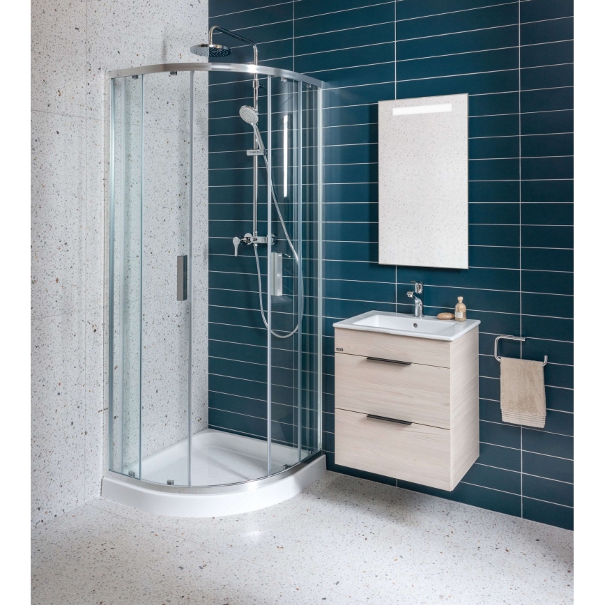 JIKA H4536021765141 - Corp de baie CUBE cu lavoar, 60,7 x 65 cm, frasin