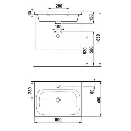 JIKA H8127137161041 - Lavoar suspendat MIO 60x45 cm ceramică/negru mat