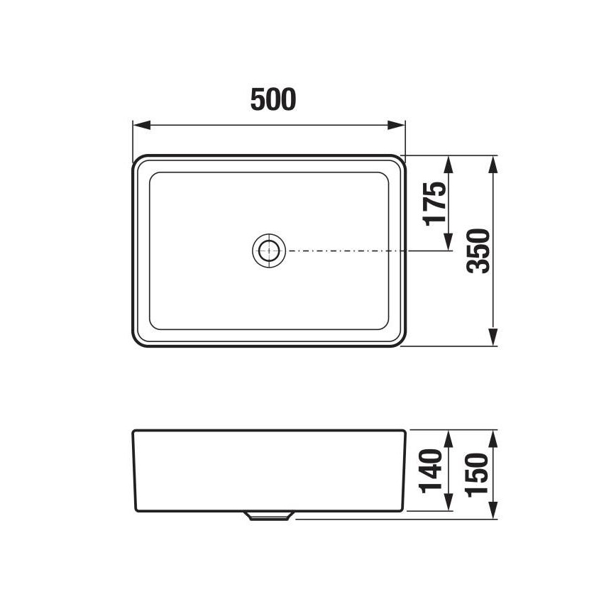 JIKA H8184237161121 - Lavoar pentru blat CUBITO 50x35 cm ceramică/negru mat