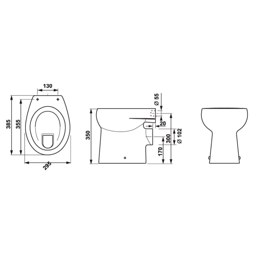 JIKA H8220360000001 - Vas WC pentru copii BABY, ceramică, albă