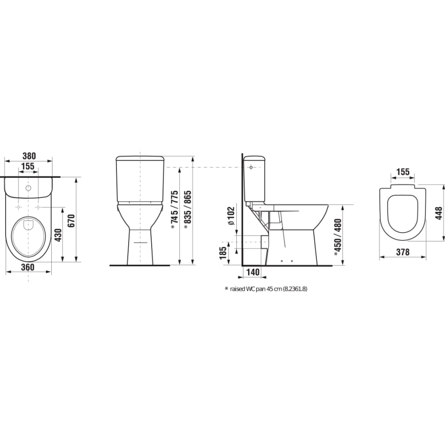 JIKA H8236160000001 - Vas WC DEEP ceramică/albă