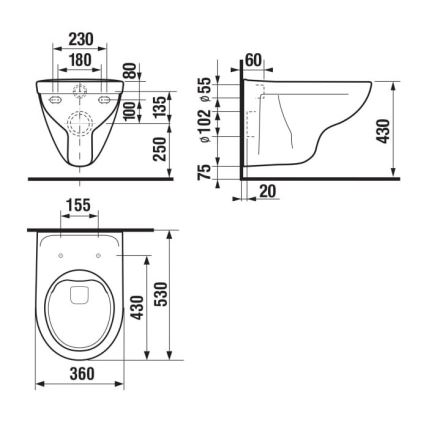 JIKA LYRA H8213840000001 - WC suspendat, ceramică, alb
