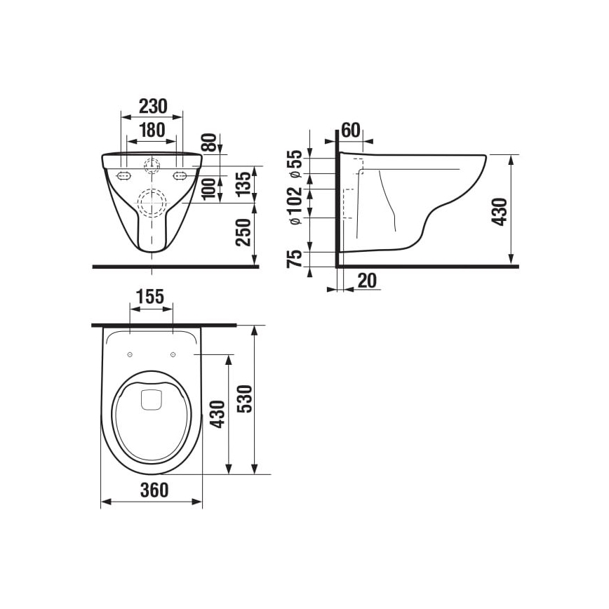 JIKA LYRA H8213840000001 - WC suspendat, ceramică, alb