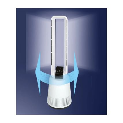 JOHNSON - Ventilator cu purificator de aer și filtru HEPA ARIA PURA 90W/230V alb + telecomandă