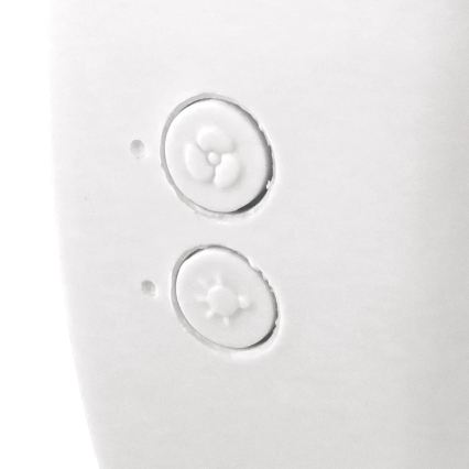 JOHNSON - Ventilator de masă reîncărcabil LED RGB multicolor, LED 5W, 3,7V, 1200 mAh, diam. 14 cm, alb