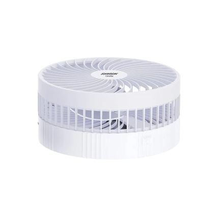 JOHNSON - Ventilator de masă reîncărcabil GIRAFFA 5W/3,7V 1200 mAh Ø 20 cm alb