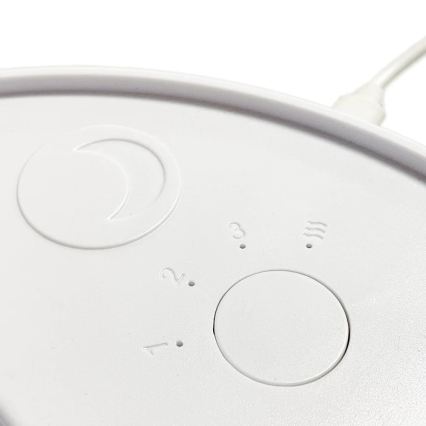JOHNSON - Ventilator de masă reîncărcabil GIRAFFA 5W/3,7V 1200 mAh Ø 20 cm alb