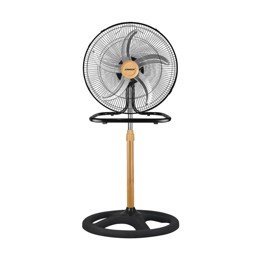JOHNSON - Ventilator de podea 3 în 1 WOOD 80W/230V 130 cm negru/bej