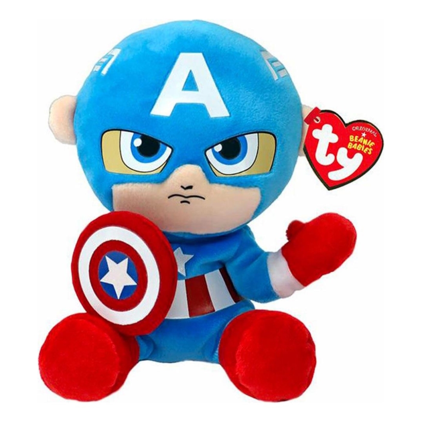 Jucărie de pluș TY SOFT CAPTAIN AMERICA Marvel 15 cm