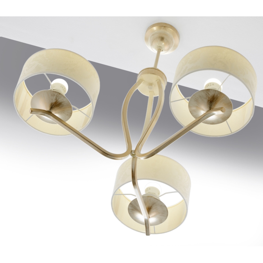 JUPITER 1274-KS3E - Candelabru cu tijă KASZMIR, 3xE27/60W