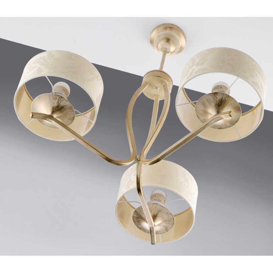 JUPITER 1274-KS3E - Candelabru cu tijă KASZMIR, 3xE27/60W