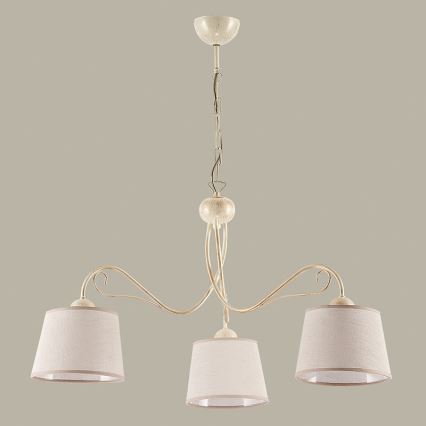 Jupiter 1353 - KM 3 E - Candelabru suspendat pe lanț KAMELIA 3xE27/60W/230V