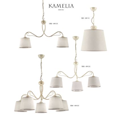 Jupiter 1353 - KM 3 E - Candelabru suspendat pe lanț KAMELIA 3xE27/60W/230V