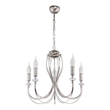 Jupiter 1615 - Lustră pe lanț MELODY 5xE14/40W/230V crom