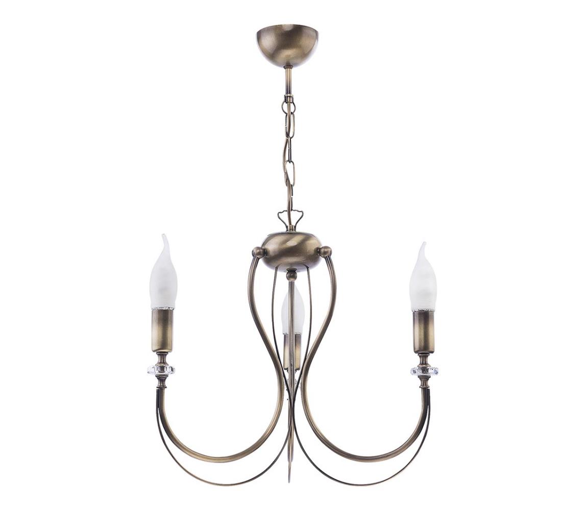 Jupiter 1633 - Lustră pe lan? MELANI 3xE14/40W/230V alamă patină