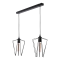 Jupiter 1643 - Lustră pe cablu SAO 2xE27/60W/230V negru