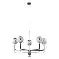 Jupiter 1888 - Lustru suspendat pe cablu ERIS, 5xG9/14W/230V, crom mat/negru/gri fumuriu