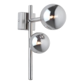 Jupiter 1903 - Aplica de perete NEPTUN, 2xG9/14W/230V, crom mat/gri fumuriu