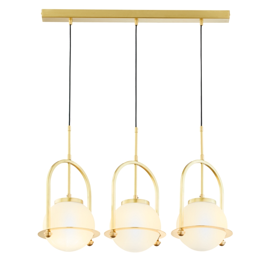 Jupiter 1917 - Lustră suspendată pe cablu ROSSO 3xE27/15W/230V aurie