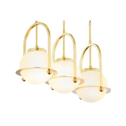 Jupiter 1917 - Lustră suspendată pe cablu ROSSO 3xE27/15W/230V aurie